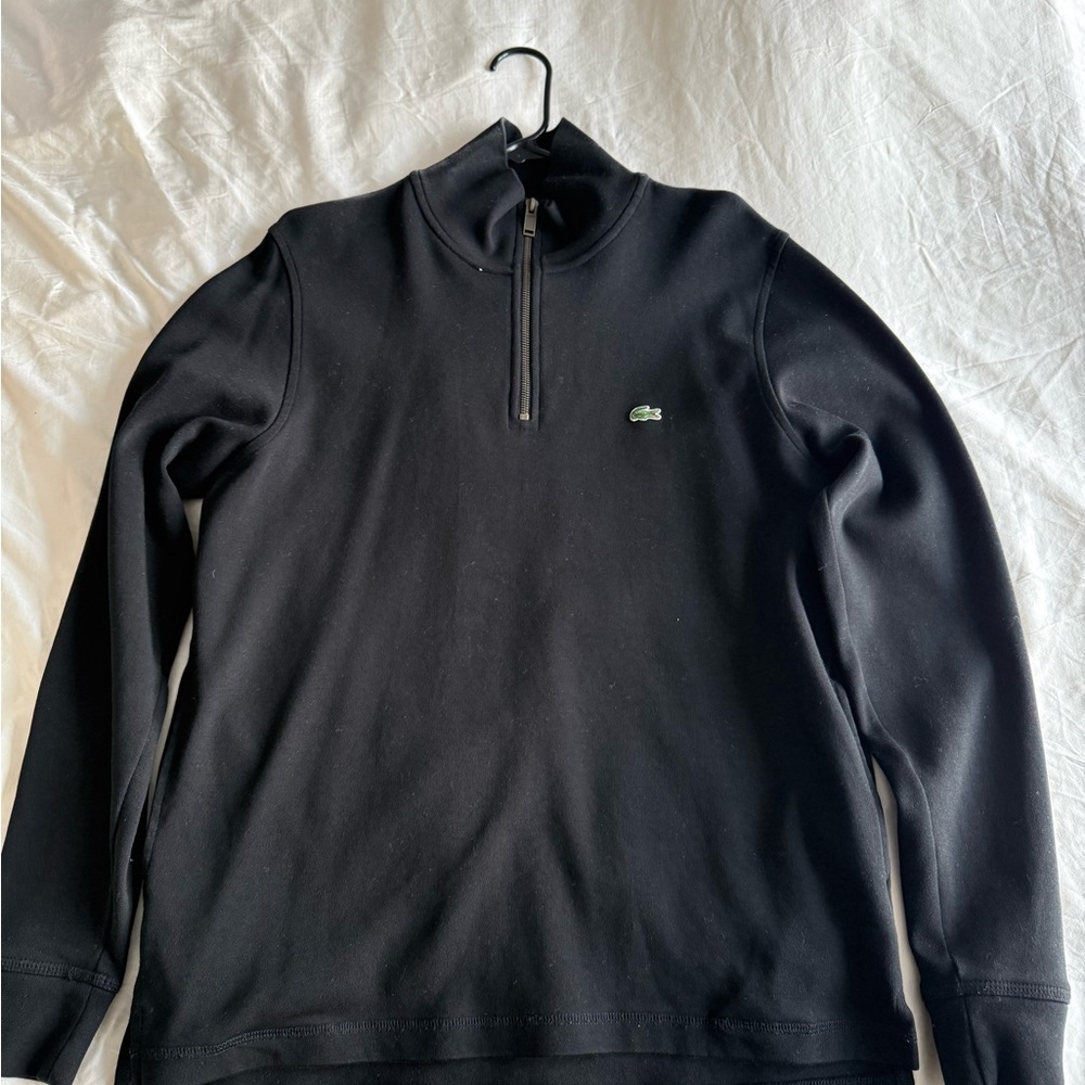 Lacoste Men's Black Zip-Up Sweater